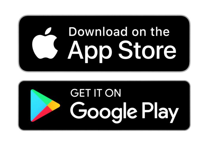 Apple App sore and Google Play logo